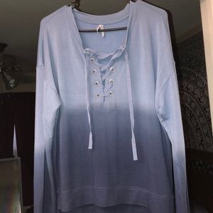 Long sleeve mudd ombré shirt
